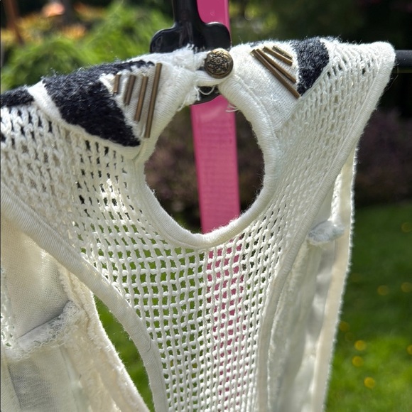 Free People White and Black Knit Tank Top - Picture 3 of 6